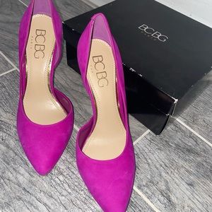 BCBG twilight magenta color heels. Size 10, worn once.